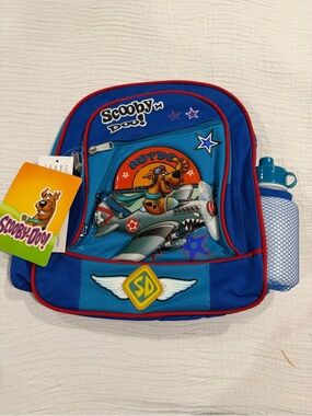 Blue Kids Backpack with Bottle -